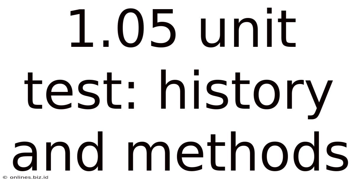 1.05 Unit Test: History And Methods