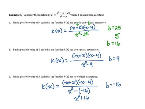 1.14 Infinite Limits And Vertical Asymptotes