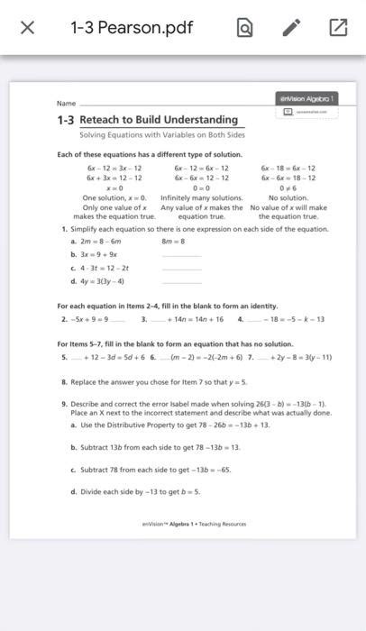 1-2 Reteach To Build Understanding Answer Key