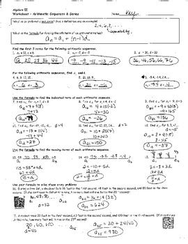 1-4 Additional Practice Arithmetic Sequences And Series Answer Key