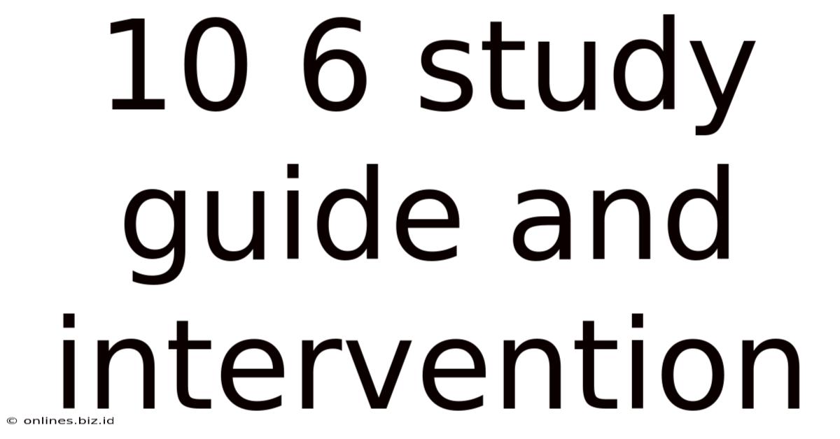 10 6 Study Guide And Intervention