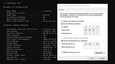 11.3.7 Configure Tcp/ip Settings On Windows 10