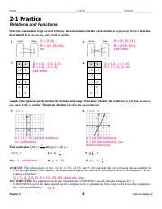 2 1 Relations And Functions Practice