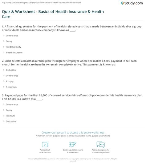 3.03 Quiz: Health And Life Insurance 3