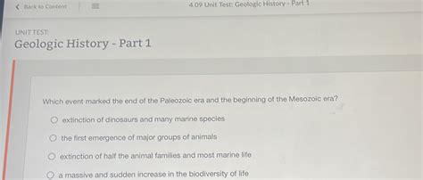 4.09 Unit Test Geologic History - Part 1