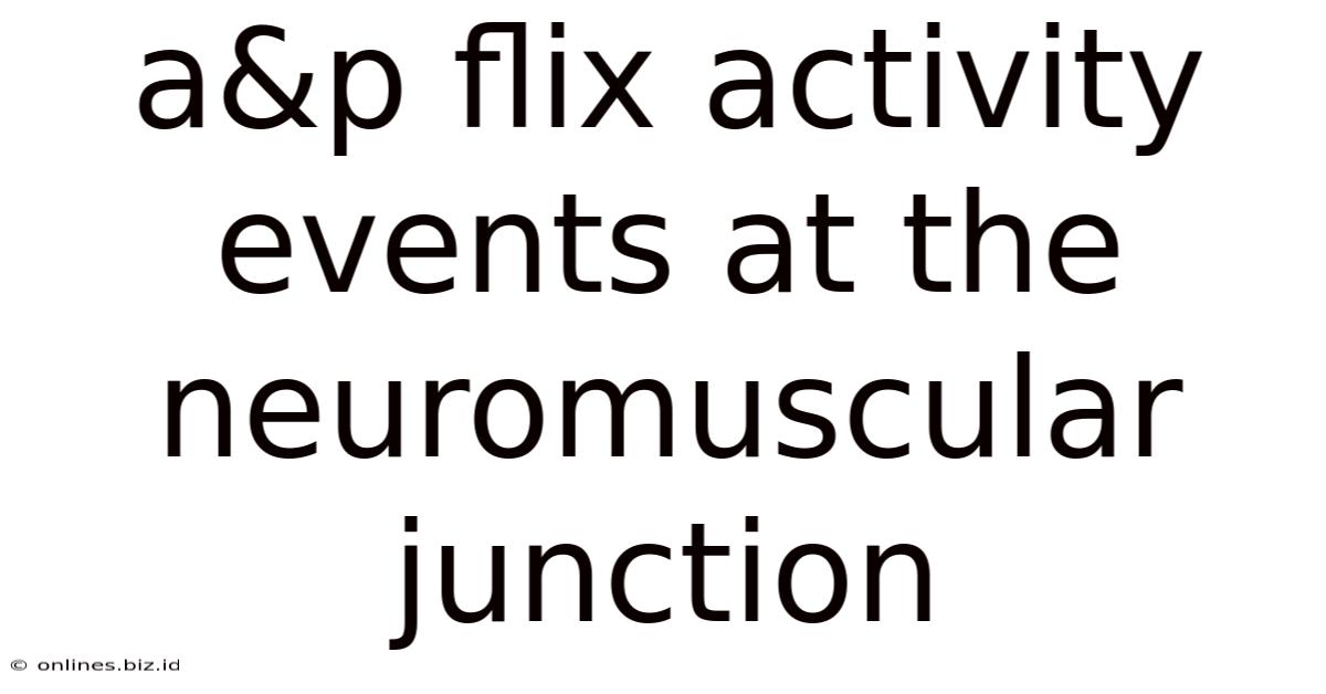 A&p Flix Activity Events At The Neuromuscular Junction