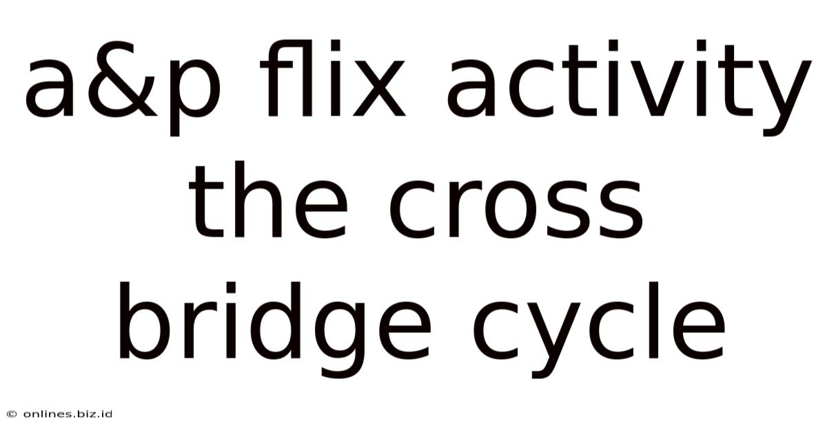 A&p Flix Activity The Cross Bridge Cycle