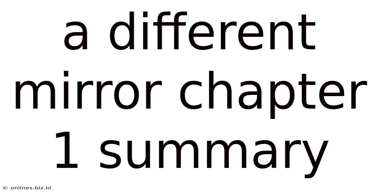 A Different Mirror Chapter 1 Summary