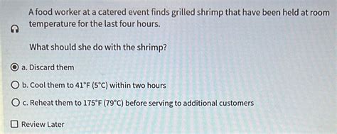 A Food Worker At A Catered Event Finds Grilled Shrimp