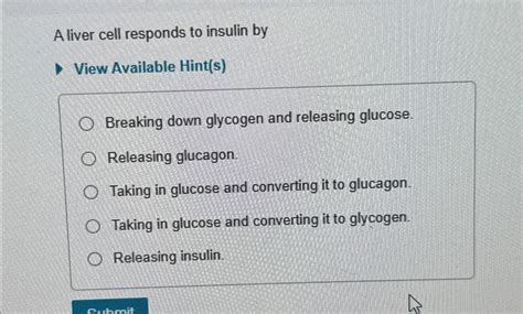 A Liver Cell Responds To Insulin By