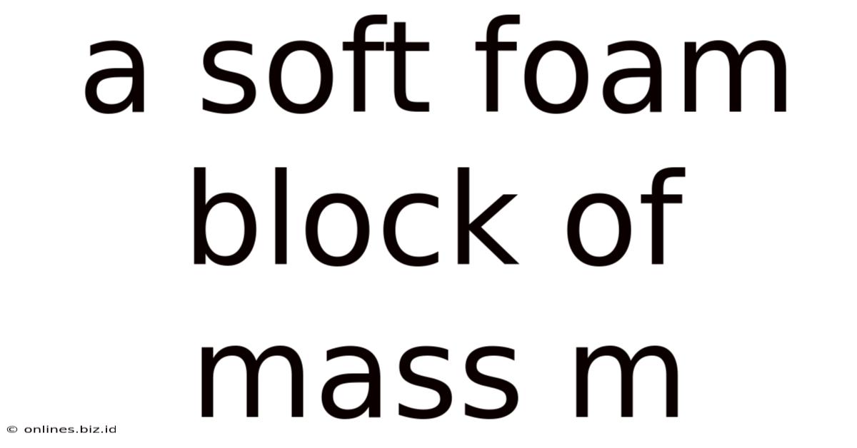 A Soft Foam Block Of Mass M