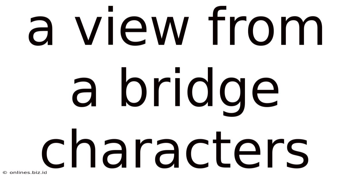 A View From A Bridge Characters