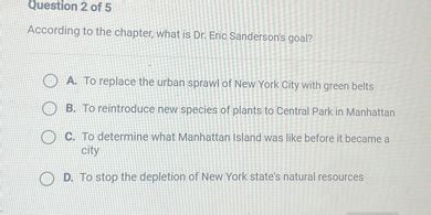 According To The Chapter Who Is Dr. Eric Sanderson