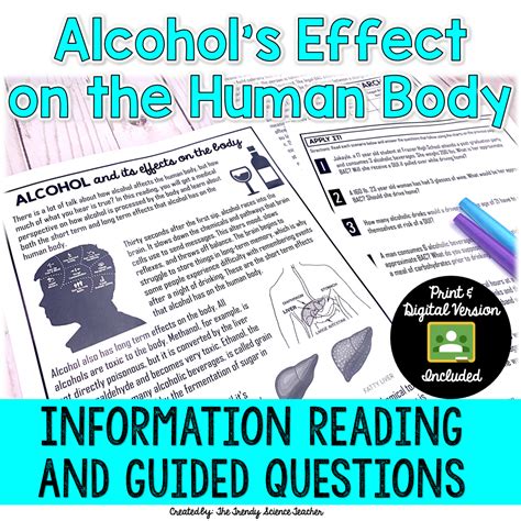 Alcohol And Its Effects On The Body Worksheet Answers