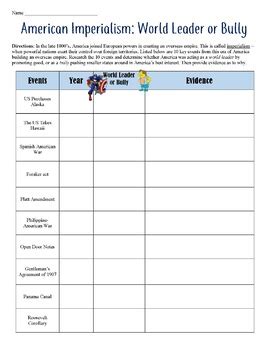 American Imperialism World Leader Or Bully Answer Key