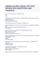 American Red Cross Cpr Test Answer Key 2023