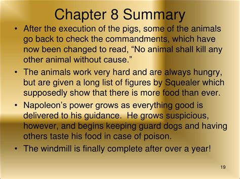 Animal Farm Summary Of Chapter 8