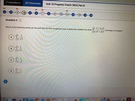 Ap Calculus Bc Unit 10 Progress Check Mcq Part A