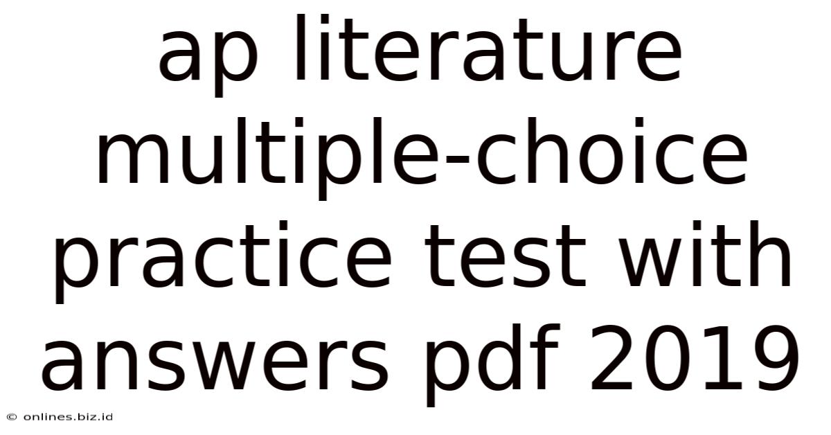 Ap Literature Multiple-choice Practice Test With Answers Pdf 2019