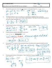 Ap Precalculus Mixed Six Topics 1.1-1.3 Rates Of Change