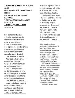 Aromas Se Quemen De Placido Olor Lyrics