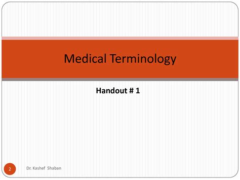 Assignment 1.1 Word Structure Of Medical Terminology