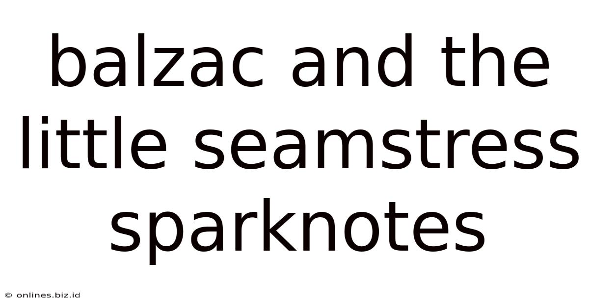 Balzac And The Little Seamstress Sparknotes