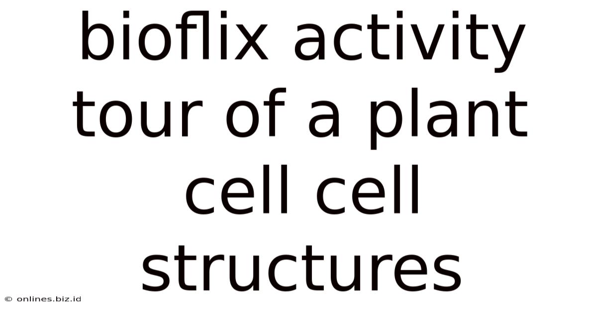 Bioflix Activity Tour Of A Plant Cell Cell Structures