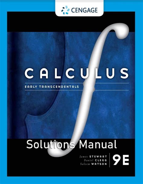 Calculus Early Transcendentals 9th Edition Solutions