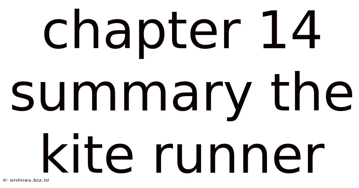 Chapter 14 Summary The Kite Runner