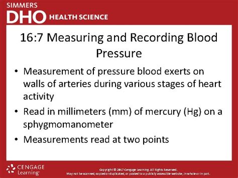 Chapter 16:7 Measuring And Recording Blood Pressure