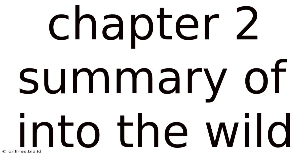 Chapter 2 Summary Of Into The Wild