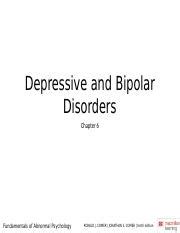 Chapter 6 Comer Abnormla Psych Depressive Disorders Vs Bipolar Disorders