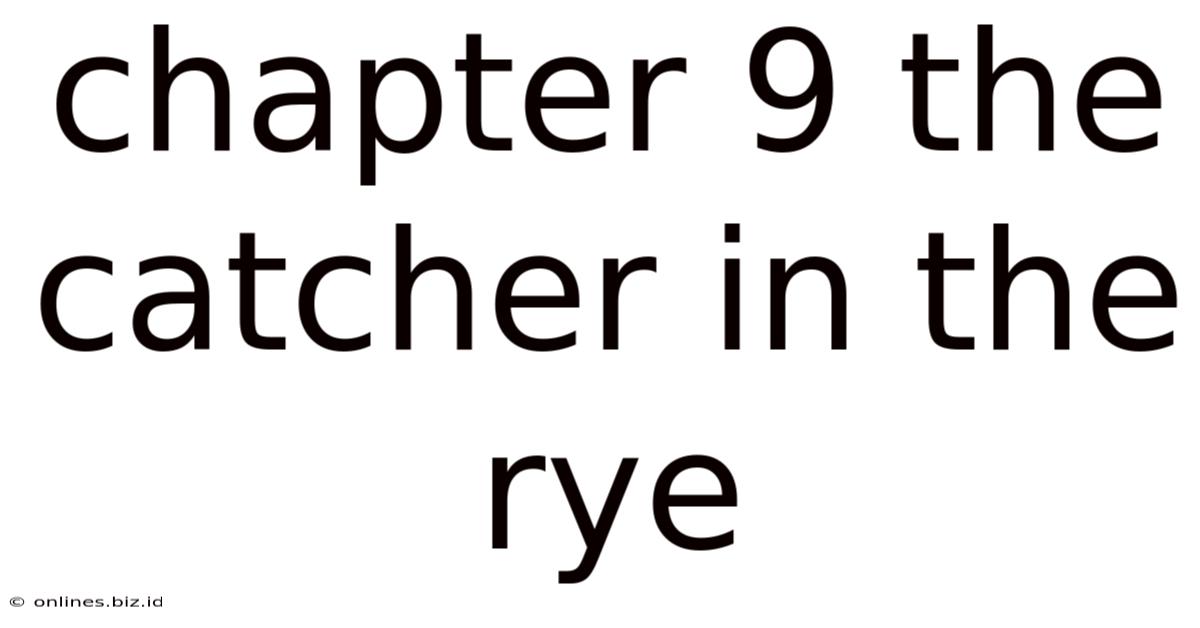 Chapter 9 The Catcher In The Rye