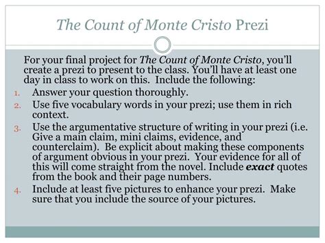 Chapter Summaries For The Count Of Monte Cristo