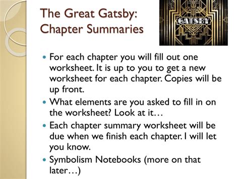 Chapter Summaries Of The Great Gatsby