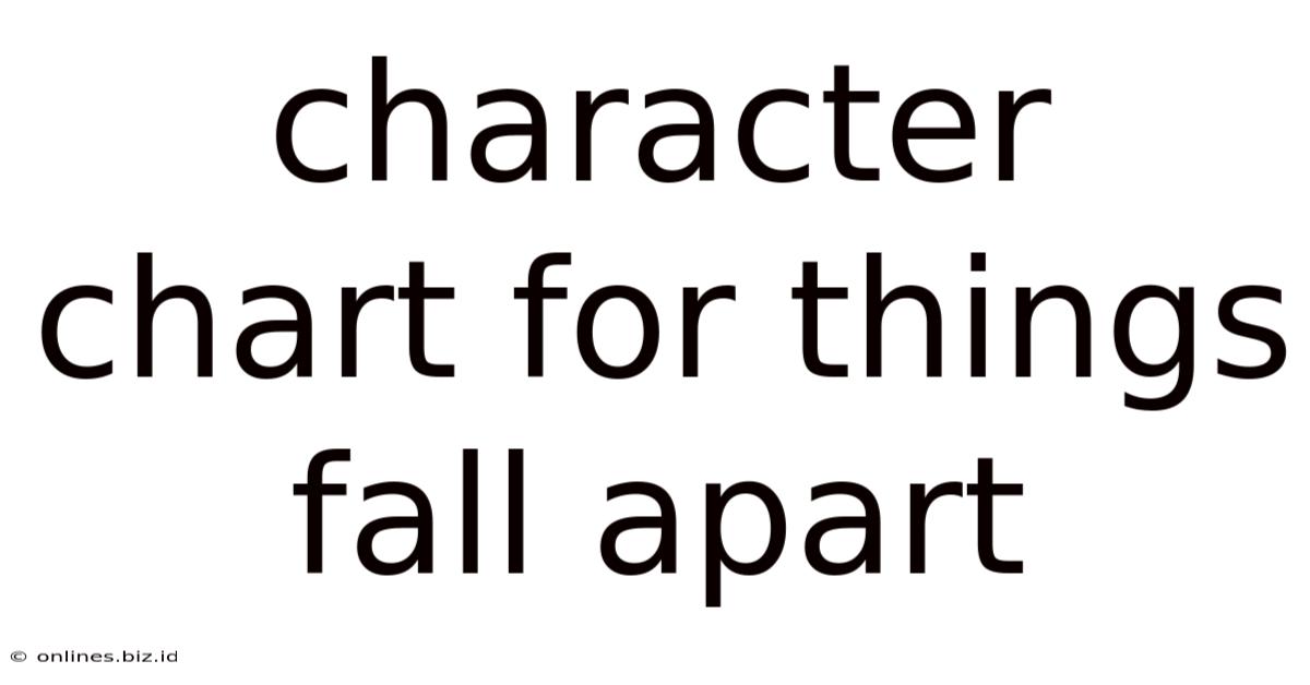 Character Chart For Things Fall Apart