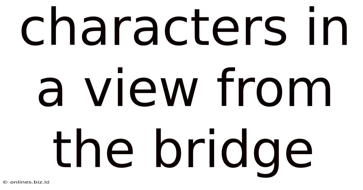 Characters In A View From The Bridge