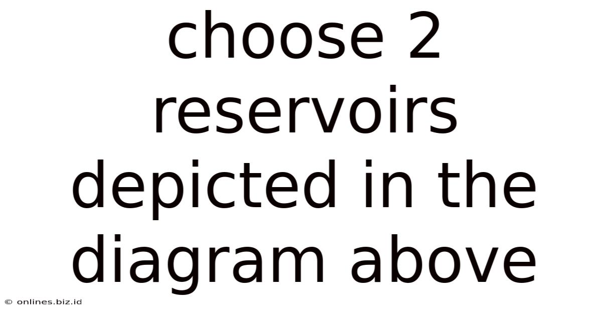 Choose 2 Reservoirs Depicted In The Diagram Above
