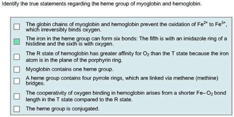 Choose The Statement That Is True Concerning Hemoglobin