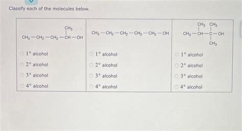 Classify Each Of The Molecules Below