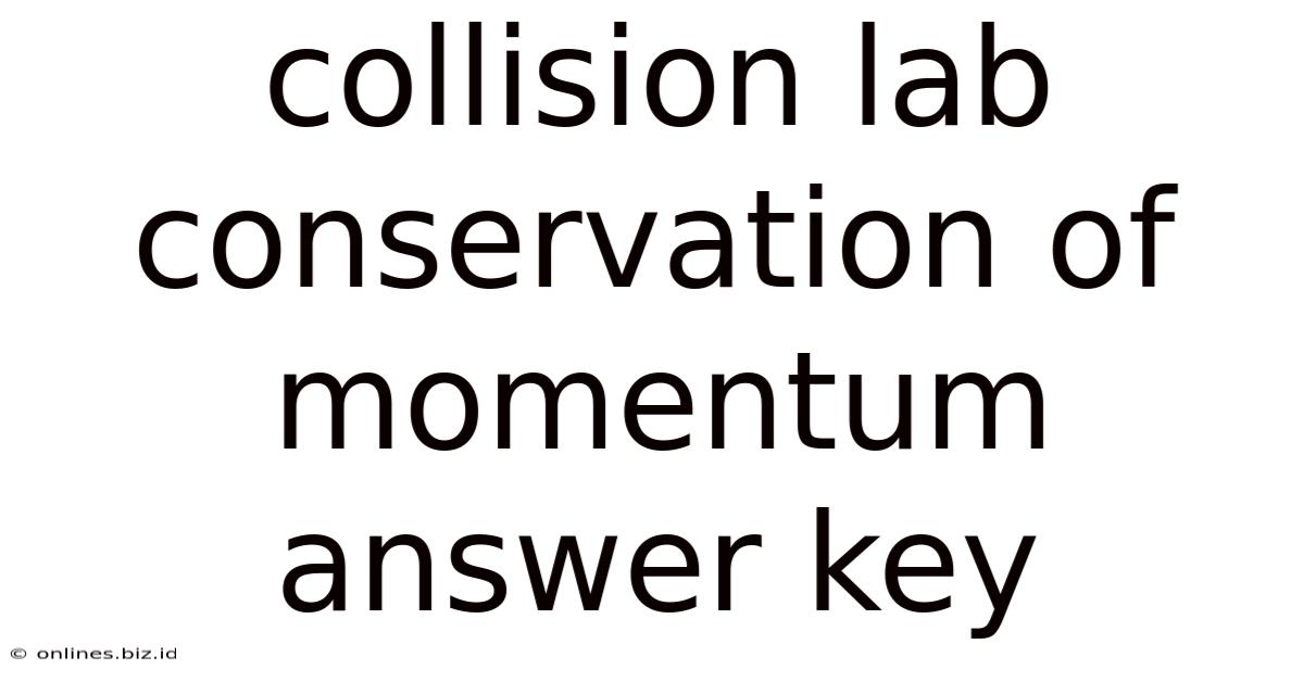 Collision Lab Conservation Of Momentum Answer Key