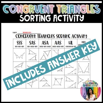 Congruent Triangles Sorting Activity Answer Key