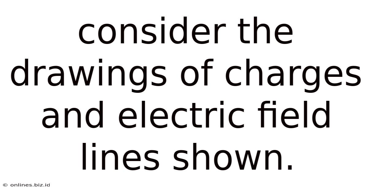 Consider The Drawings Of Charges And Electric Field Lines Shown.