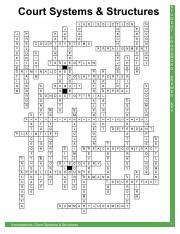 Court Systems And Structures Crossword Answer Key