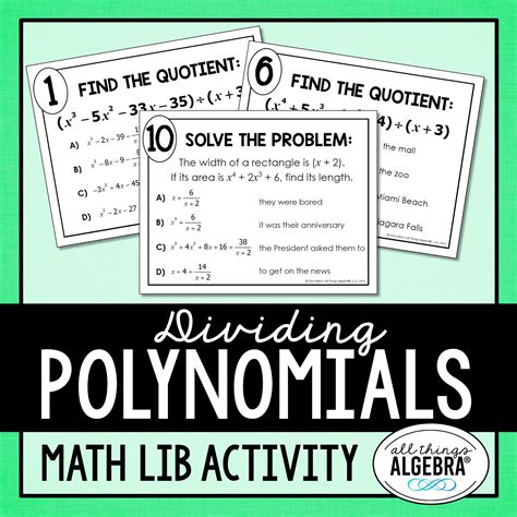 Dividing Polynomials Math Lib Answer Key