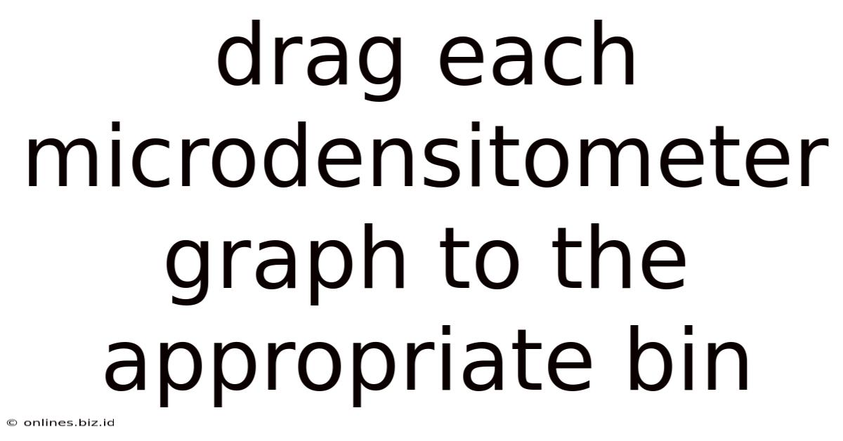Drag Each Microdensitometer Graph To The Appropriate Bin