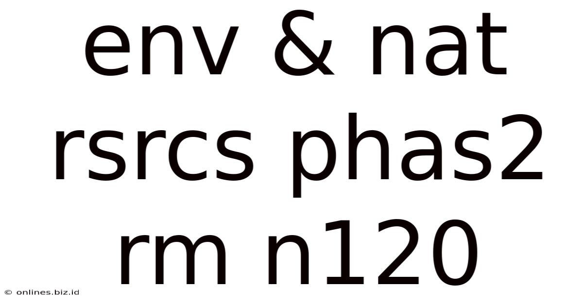 Env & Nat Rsrcs Phas2 Rm N120