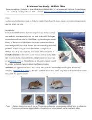 Evolution By Natural Selection In Oldfield Mice Answer Key