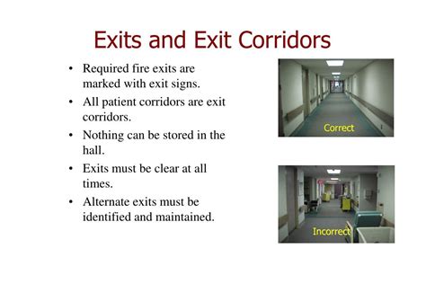 Exits Corridors And Hallways Should Always